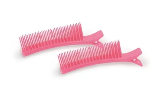 Bifull Pinzas con Peine Rosa 2uds